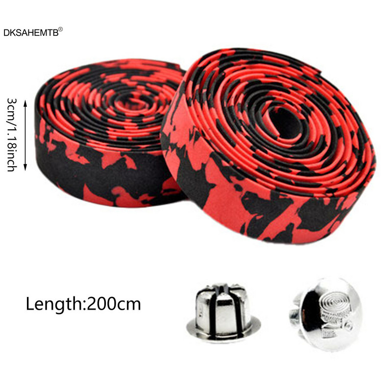 Dviračio vairo juosta kamufliažinė neslystanti elastinga amortizacija dviračių dviračių dviračio rankenos diržo tvarstis vairo dangtelis