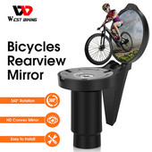 WEST BIKING Καθρέπτης ποδηλασίας κυρτός ρυθμιζόμενος MTB οπίσθιος καθρέφτης περιστρεφόμενος καθαρό τιμόνι Αξεσουάρ για εξοπλισμό εξωτερικού χώρου