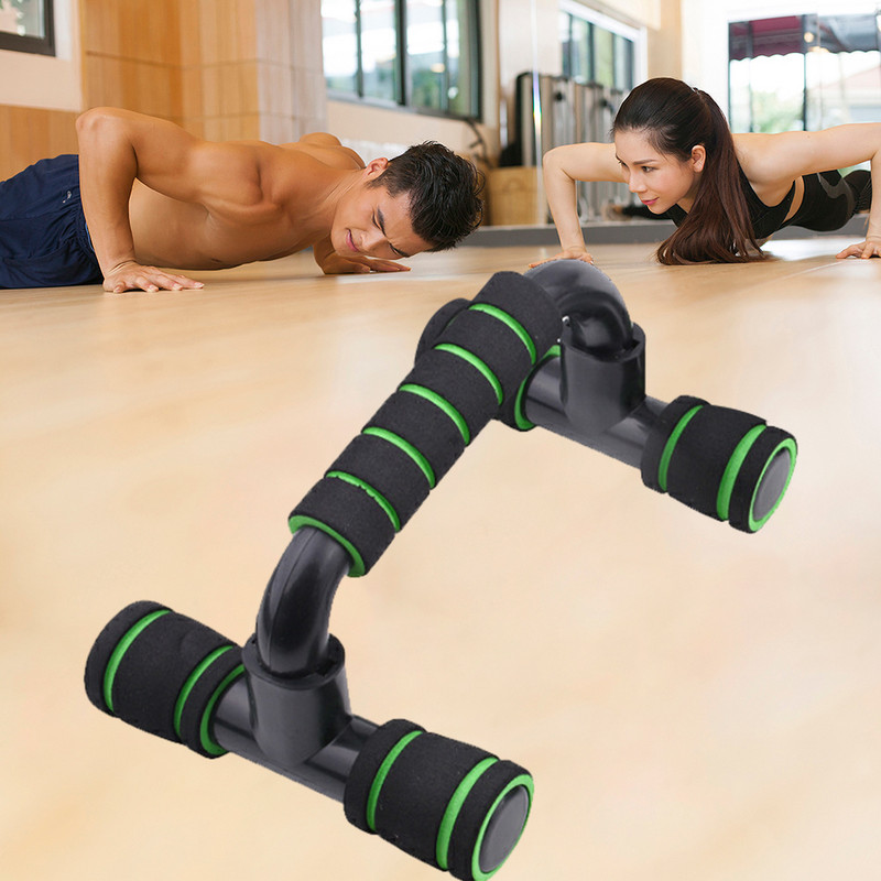 Krūtinės treniruočių įranga ant grindų, putplasčio rankenos, atsispaudimo stovai, strypai, neslystantys, fitneso jėgos stovas, skirtas treniruoti rankų krūtinės raumenims