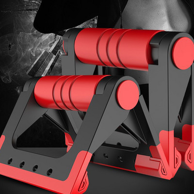 Αναδιπλούμενος βραχίονας ώθησης οικιακής χρήσης Fitness Push-ups Εξοπλισμός γυμναστικής Push Up Bar (Κόκκινη)