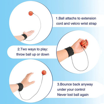Връщане на топка за ръце Топки за китки Гъба Гумена отскокваща топка Детска играчка Спортни подскачащи топки За упражнения за пръсти Облекчаване на сковаността