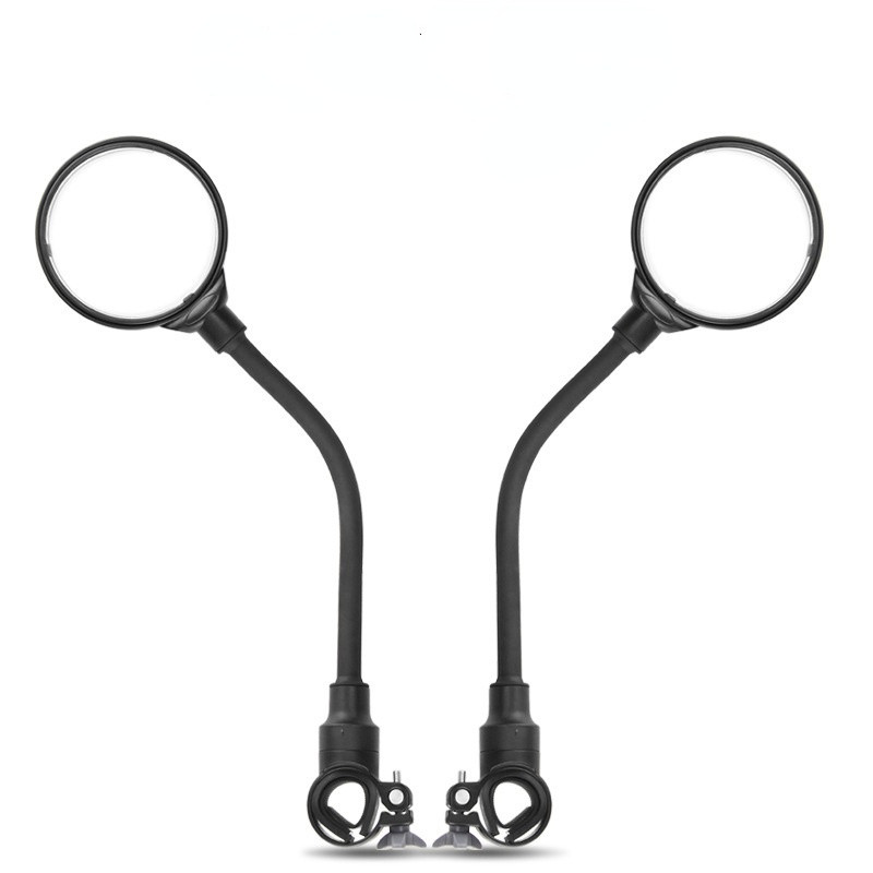 1 vnt. ilgio dviračio galinio vaizdo vairo veidrodžiai, 360°, skirti kalnų plento dviračio motociklo lankstoma žarna, reguliuojamas galinio vaizdo veidrodėlis