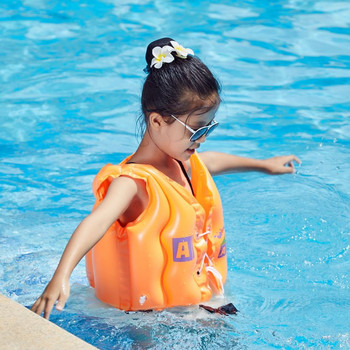 Детска спасителна жилетка Помощ за плуване Спасителна плаваща жилетка за деца Преграда за плуване Каяк Плажни аксесоари за басейн (33-60 lbs)