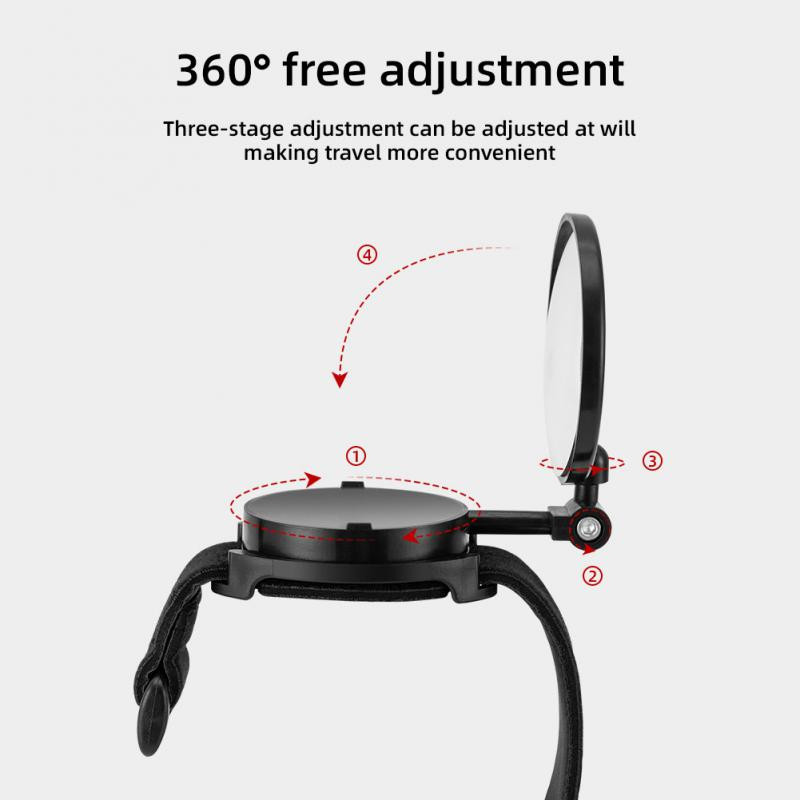 Kerékpár visszapillantó tükör Kerékpár csuklópánt tükör 360 fokos hátsó tükör Kerékpározás Forgató kar csuklópánt lovaglás kiegészítők