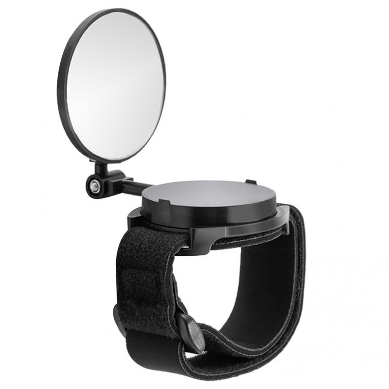 POM kényelmes, tartós kerékpáros fényvisszaverő tükör fekete kerékpáros tükör csuklópánttal összecsukható kerékpárhoz