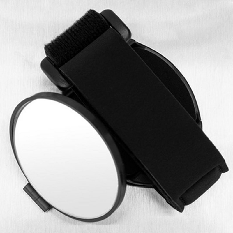 POM kényelmes, tartós kerékpáros fényvisszaverő tükör fekete kerékpáros tükör csuklópánttal összecsukható kerékpárhoz