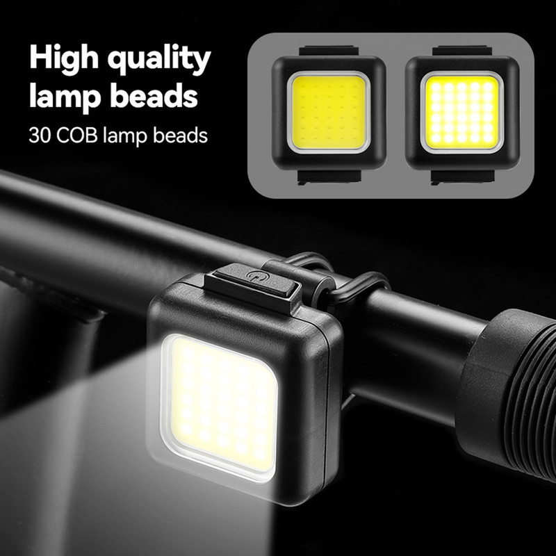 1/2PCS 130/80LM 150mAh Задна лампа за фар Type-C USB акумулаторна водоустойчива COB LED предупредителна светлина за колоездене Аксесоари за колоездене