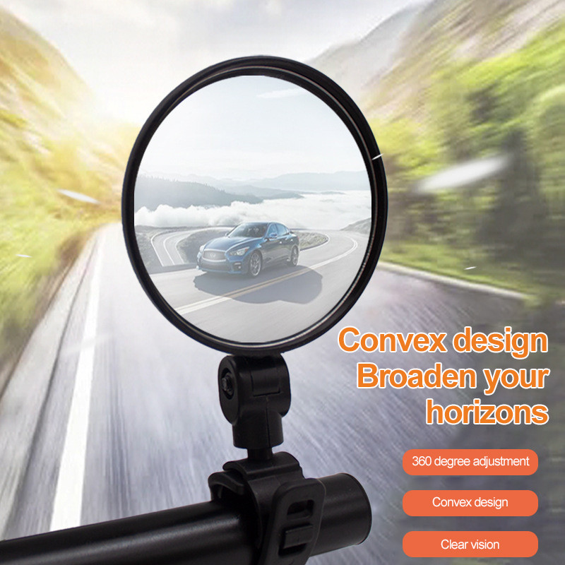 Univerzális kerékpáros visszapillantó tükör 360 fokban állítható, széles szögben állítható robogó reflektor MTB országúti kerékpár tartozékokhoz