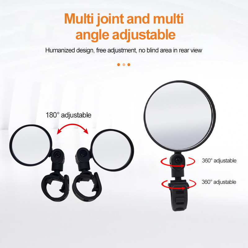 Univerzális kerékpáros visszapillantó tükör 360 fokban állítható, széles szögben állítható robogó reflektor MTB országúti kerékpár tartozékokhoz