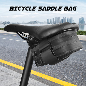 Чанта за седло за велосипед Чанта за седалка за велосипед Светлоотразителна чанта за кол за задна седалка за колоездене Голяма вместимост Задна чанта за опашка MTB Чанта за съхранение на шосеен велосипед