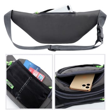 Fanny Pack Αθλητική τσάντα μέσης μεγάλης χωρητικότητας Αδιάβροχη τσάντα ποδηλασίας Fanny τσάντα πολλαπλών λειτουργιών για τρέξιμο για άνδρες Γυναικεία συσκευασία μέσης