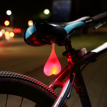 Велосипедна светлина Нова креативна задна задна светлина за велосипед 4-цветна сърцевидна топка Предупредителна светлина за безопасност Колоездене Водоустойчива LED лампа