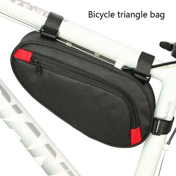 Αδιάβροχη τσάντα MTB Bike Triangle Storage Bag Bicycle Cycling Tube Μπροστινή θήκη πλαισίου