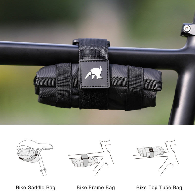 Rhinowalk kerékpártáska szerszámtáska felső első csővázas táska Burrito csomagtartó tok fekete MTB kerékpár hátsó szerszámtároló készletek nyeregtáska új