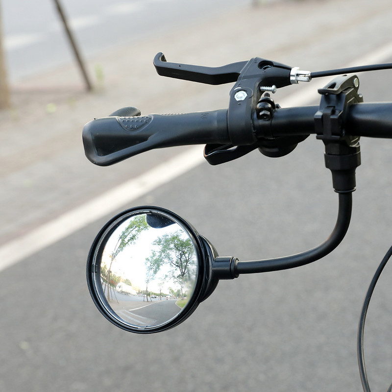 Biztonságos visszapillantó tükrök állítható 10 cm-es tömlővel, széles szögű kerékpáros visszapillantó tükör Kormány visszapillantó tükör bal vagy jobb oldalra