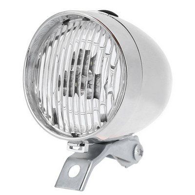 ABS 3LED akkumulátorral működő kerékpáros fényszórók éjszakai lovaglás biztonsági figyelmeztető lámpák Retro kerékpár első lámpák lovaglás kellékek