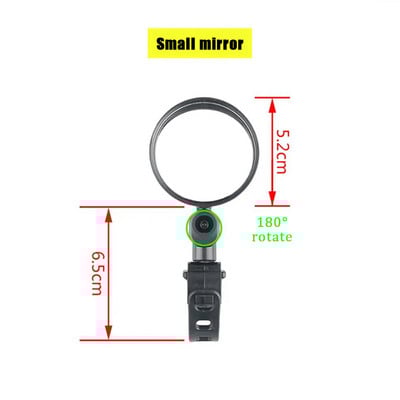 1 vnt. reguliuojamas dviračio veidrodis universalus kairiojo dešiniojo tvirtinimo akrilas, išgaubtas arba plokščias objektyvas, galinio vaizdo taikiklio atšvaito kampas