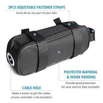 Чанта за контролер Ebike Чанта за съхранение на електрически велосипеди Чанта за съхранение на колоездене с голям капацитет Водоустойчив калъф за батерии за MTB шосеен велосипед
