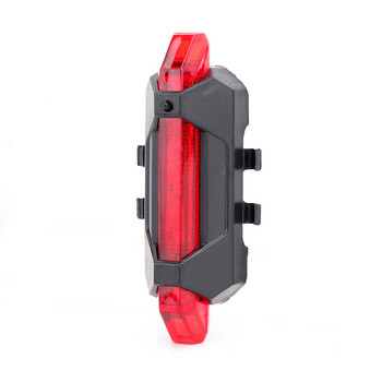 USB акумулаторна водоустойчива лампа за планински велосипед Предупреждение Колоездене Задна светлина Велосипед LED Задна светлина за фарове за електрически скутер