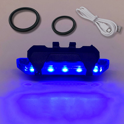 USB újratölthető, vízálló hegyi kerékpáros lámpa figyelmeztető kerékpáros hátsó lámpa kerékpár LED-es fényszóró hátsó lámpa elektromos robogóhoz