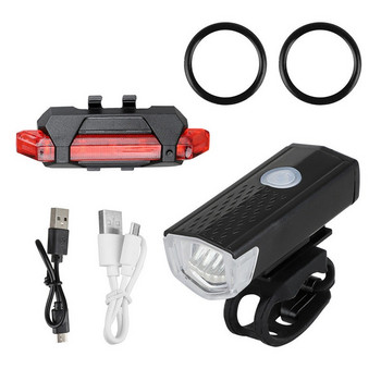 Велосипед Велосипедна светлина USB LED акумулаторен комплект MTB шосеен велосипед Преден заден фар Лампа Фенерче Колоездене Светлина Аксесоари за колоездене