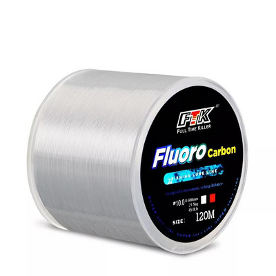 1 Roll 120M Fluorocarbon Coated Fishing Line 5LB-34LB Main Line Sub Line Fishing Lure Sinking Line