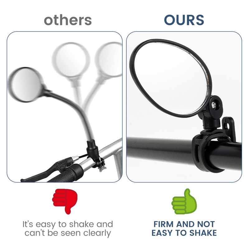 Kerékpáros visszapillantó tükör, 360°-ban állítható, széles szögű kerékpáros visszapillantó tükrök MTB országúti kerékpár tartozékokhoz Kerékpár tükör