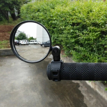 Велосипедни огледала за обратно виждане Универсално регулируемо въртящо се велосипедно огледало на кормилото на мотоциклет за езда Колоездене Огледало за обратно виждане