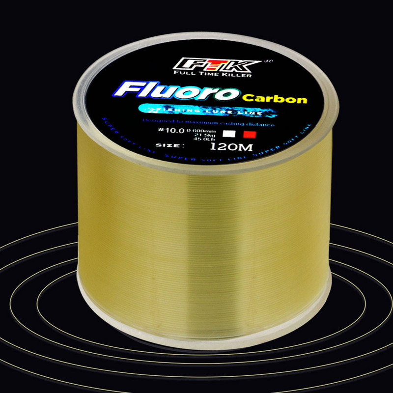 FTK 120M Fluorocarbon bevonatú horgászzsinór szénszálas vezető zsinór 7.15LB-45LB horgászcsali drót süllyesztő zsinór Japán