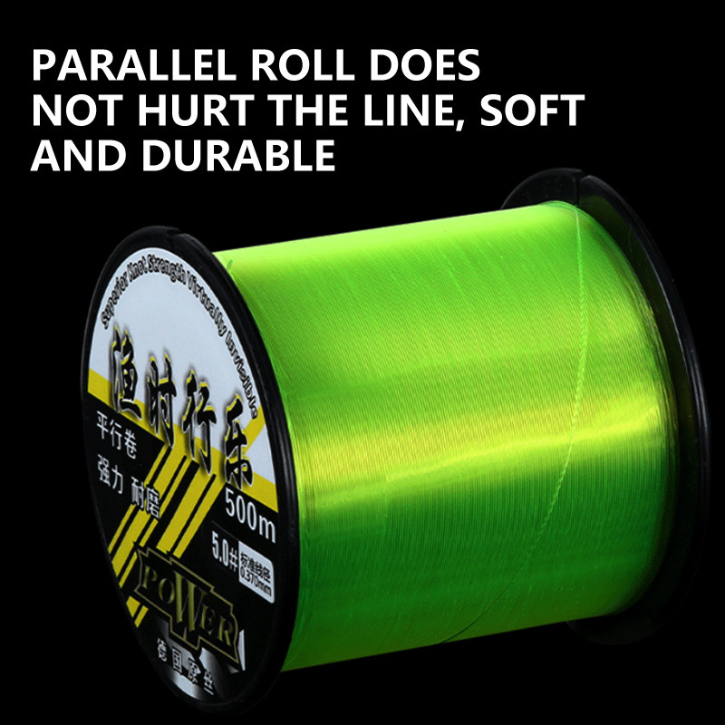 2023-as új, nagy szilárdságú sósvízi édesvízi basszus nylon horgászzsinór 500M japán kopásálló monofil zsinór