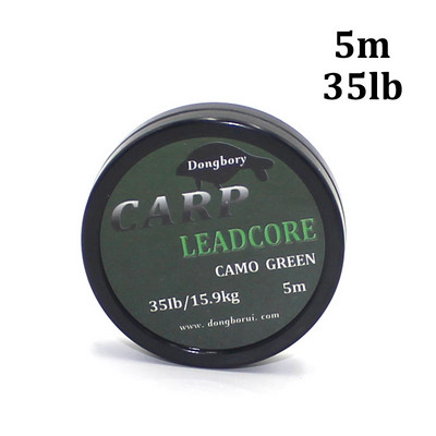 5m πλεκτό Lead Core Carp Leader Line Camo Green Mainline Leadcore for Carp Rig Chod Helicopter Rig Carp Coarse Fishing Line