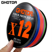 Japan Fabric Fishing Line 100M 12 Strands Braided Fishing Line Multifilament PE Line for Carp Fishing Wire 0.6-8.0#