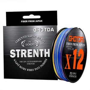 Japan Fabric Fishing Line 100M 12 Strands Braided Fishing Line Multifilament PE Line for Carp Fishing Wire 0.6-8.0#