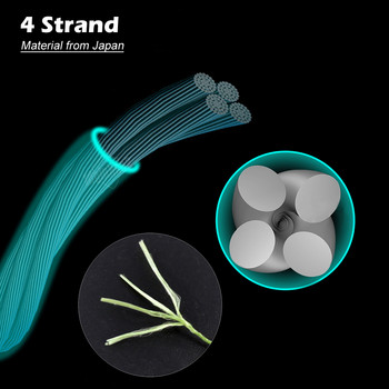 Въдица за риболов на шаран Hirisi 4 нишки 300M плетена PE линия 15-70LB Многовлакнеста въдица Гладка