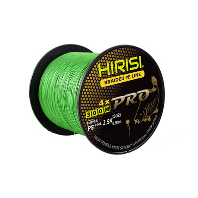 Hirisi Carp Fishing Line 4 Strands 300M Braided PE Line 15-70LB Multifilament Fishing Line Smooth