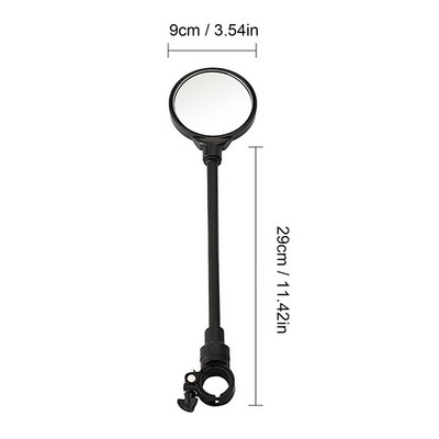 Universalus dviračio galinio vaizdo veidrodėlis, reguliuojamas pasukamas platus kampas dviračių vairo galinio vaizdo veidrodžiai plento dviračių priedams