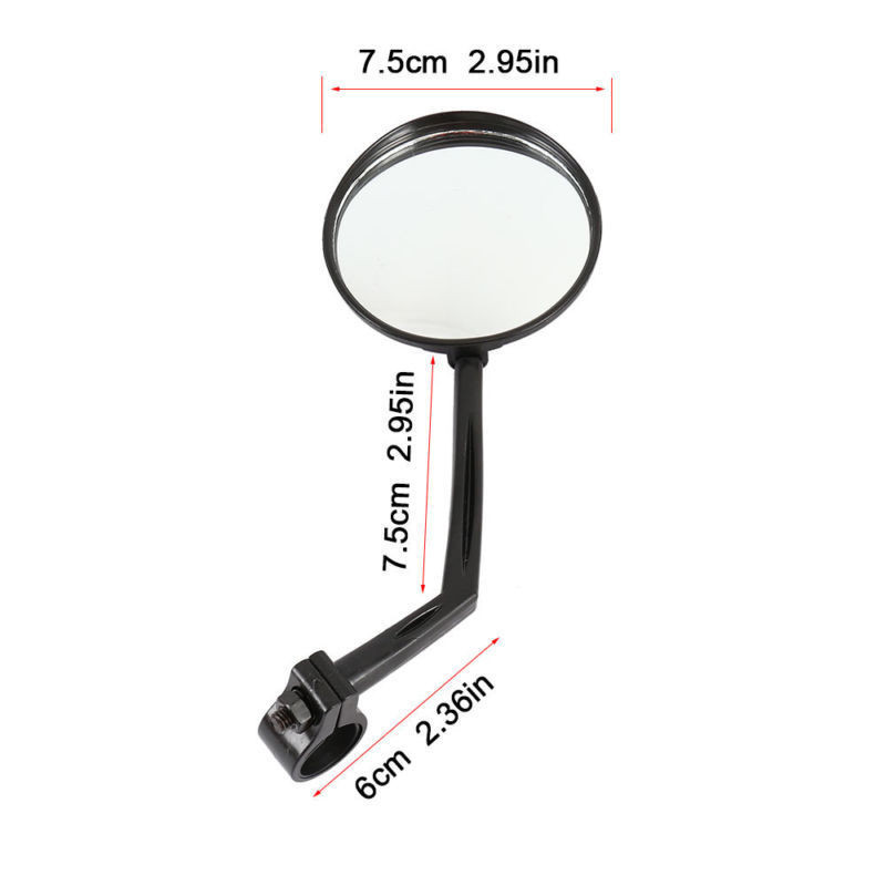1/2 db 22 mm-es kerékpáros visszapillantó tükör 360 fokban forgó akril konvex tükör visszapillantó tükör hegyi országúti kerékpárhoz