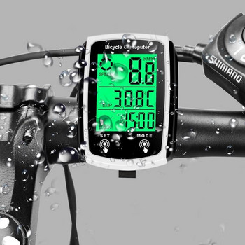 Υπολογιστής ποδηλάτου Ποδήλατο χρονόμετρο νυχτερινής όρασης Ενσύρματο αδιάβροχο ταχύμετρο οδόμετρο με μετρητή ταχύτητας ποδηλασίας Αξεσουάρ ποδηλάτου