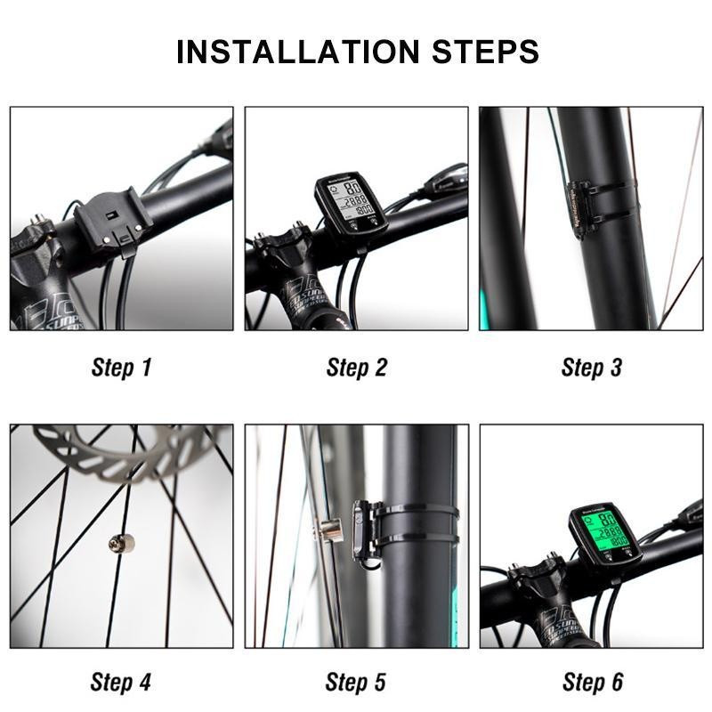 Kerékpárkomputer Kerékpáros Éjjellátó Stopper Vezetékes Vízálló Sebességmérő Kilométerszámláló Kerékpározási sebességszámláló Kerékpár tartozékok