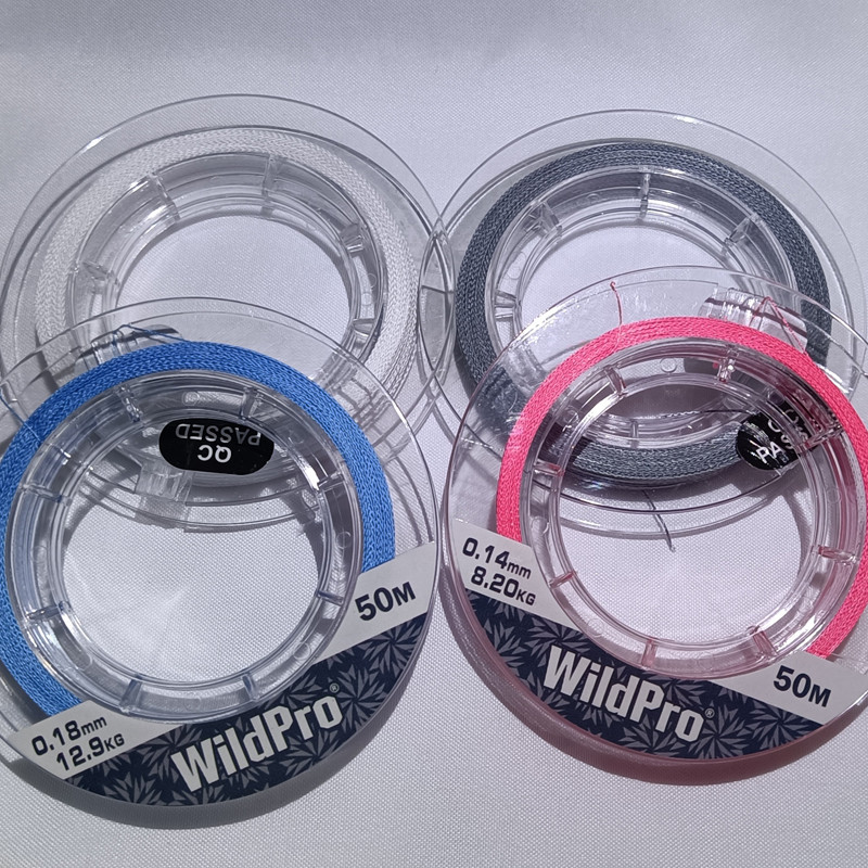 50 m jeges horgászzsinór vékony drót 4 állvány fonott többszálas téli PE fising zsinór Szuper erős horgászszerszámok tartozékok