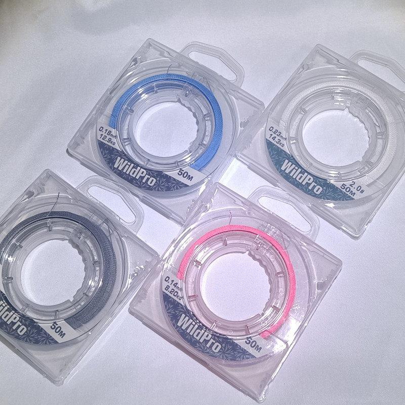 50 m jeges horgászzsinór vékony drót 4 állvány fonott többszálas téli PE fising zsinór Szuper erős horgászszerszámok tartozékok