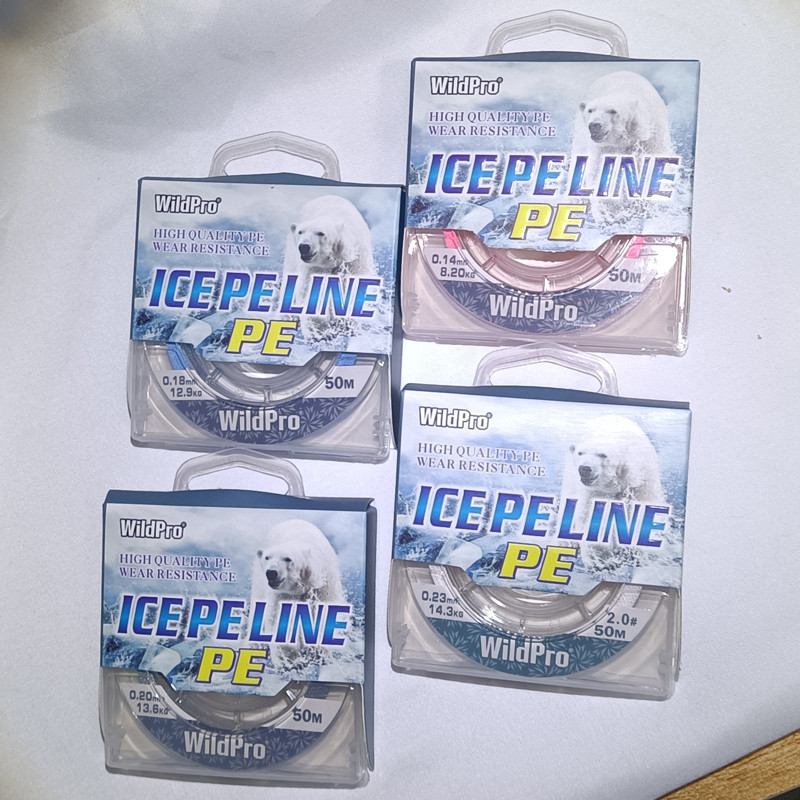 50 m jeges horgászzsinór vékony drót 4 állvány fonott többszálas téli PE fising zsinór Szuper erős horgászszerszámok tartozékok