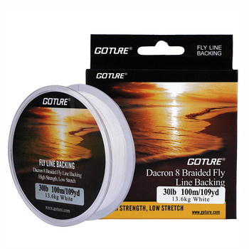 Goture 100M/109Yrd Fly Fishing Backing Line 20lb/30lb 8 Strands Braided Fishing Line for Fly Fishing