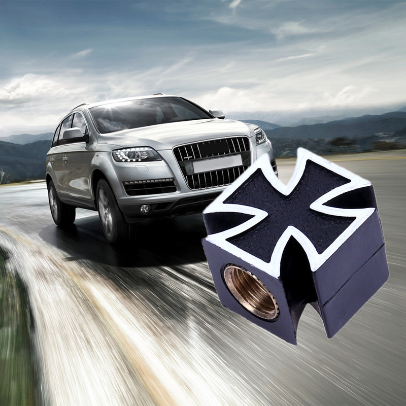 4db autógumi kerékszelep sapkák univerzális gumiabroncs szelepsapkák védőburkolat kereszt stílusú porálló autós teherautó motorkerékpárhoz