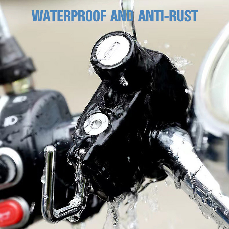 Motoros sisakzár Lopásgátló kerékpáros sisak biztonsági zárak 2 kulccsal és szerelőeszközzel