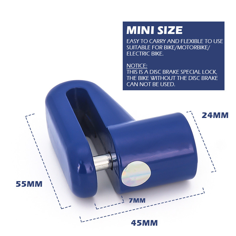 Lopásgátló zár kerékpár motorkerékpár mountain bike elektromos robogó tárcsafék zár féktárcsa zár
