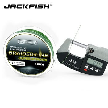 JACKFISH 100m 8 Strand PE Braided Fishing Line 10-80LB Multifilament Fishing Lines for Carp Fishing Tackle Ψάρεμα θαλασσινού νερού