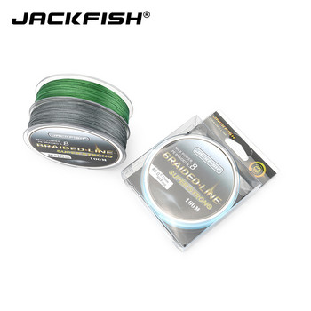 JACKFISH 100m 8 Strand PE Braided Fishing Line 10-80LB Multifilament Fishing Lines for Carp Fishing Tackle Ψάρεμα θαλασσινού νερού