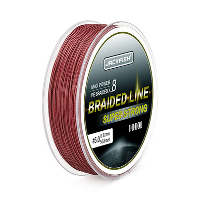 JACKFISH 100m 8 Strand PE Braided Fishing Line 10-80LB Multifilament Fishing Lines for Carp Fishing Tackle Ψάρεμα θαλασσινού νερού