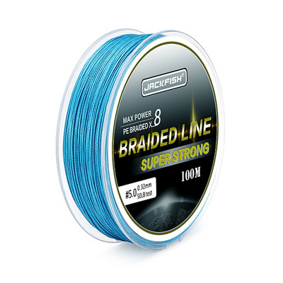 JACKFISH 100m 8 Strand PE Braided Fishing Line 10-80LB Multifilament Fishing Lines for Carp Fishing Tackle Ψάρεμα θαλασσινού νερού